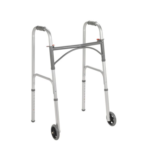 Folding Junior Walker, Two Button with 5