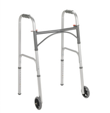 Load image into Gallery viewer, Folding Walker, Two Button with 5" Wheels